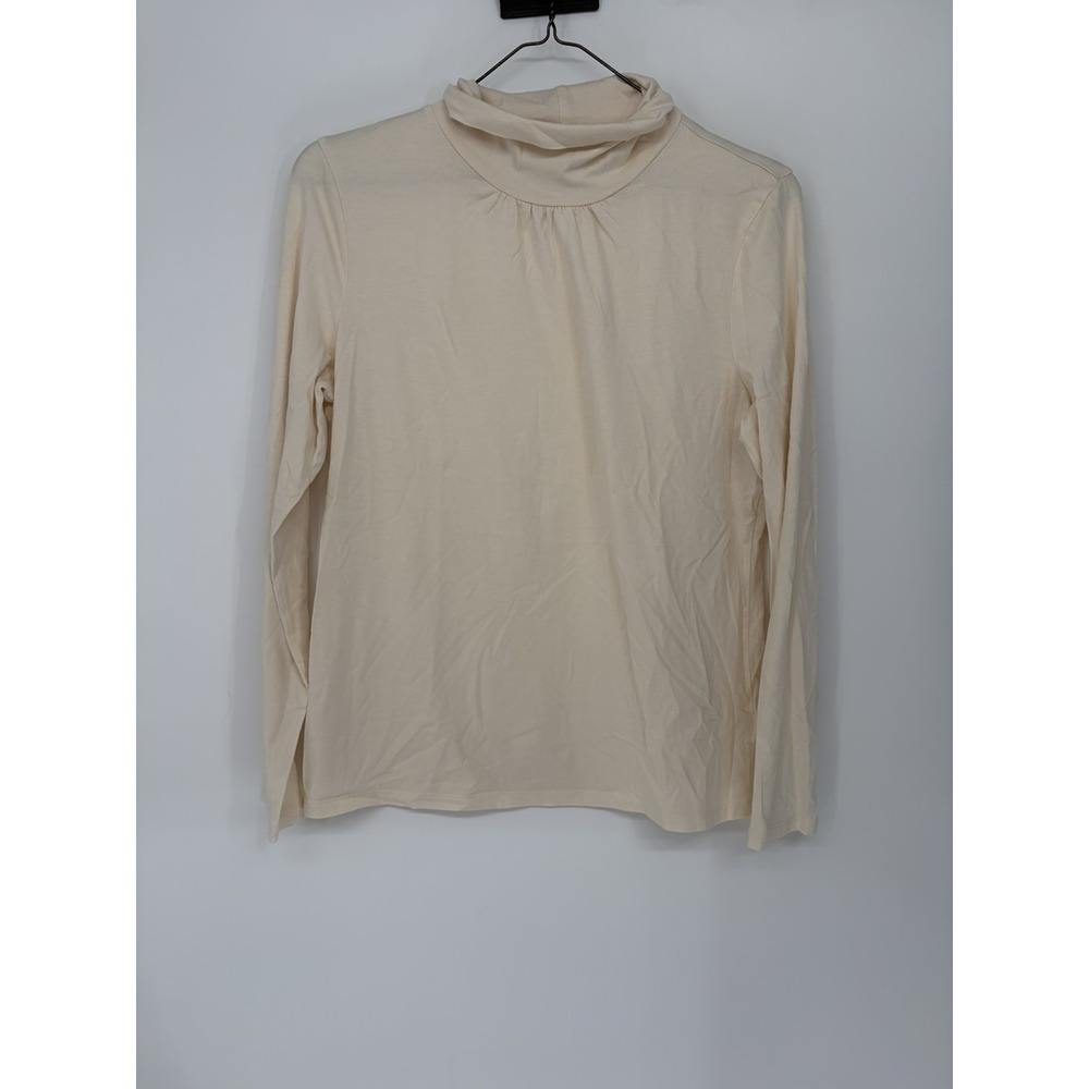 Talbots Women's Cream Lightweight Turtleneck Petite M